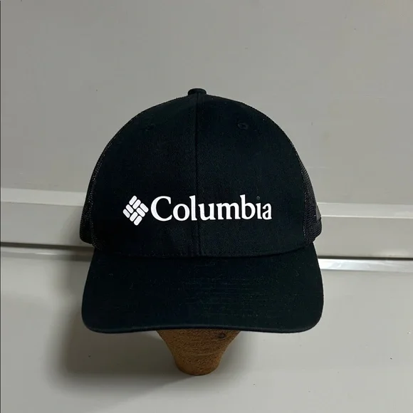 Columbia Mesh Raised 3D Logo Truckers SnapBack Mountain Hat Black White OSFM - Picture 1 of 6